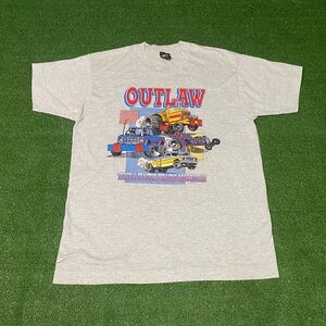 Vintage 90s Truck and Tractor Pullers Association Outlaw Full Pull SS Large Grey